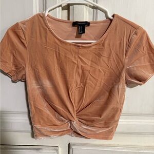 Forever 21 Apricot Twist Crop Top